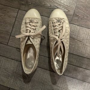 Michael Kors Women's Beige Lace-Up Sneakers